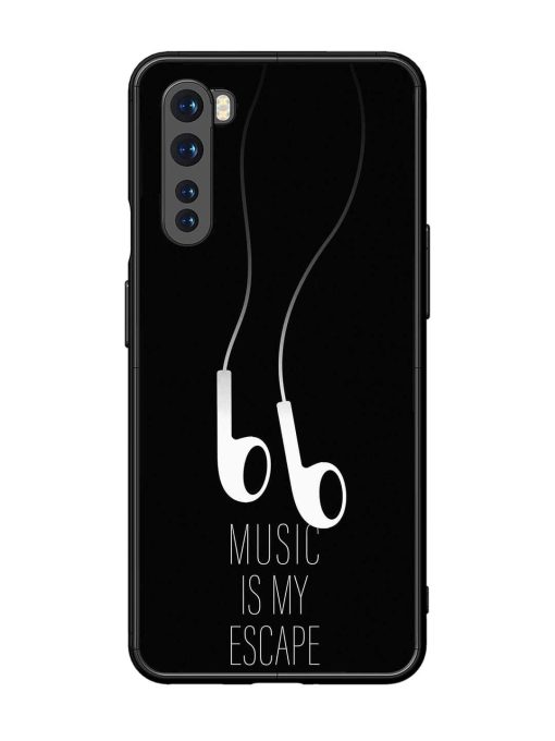 Music Is My Escape Glossy Metal Phone Cover for Oneplus Nord Zapvi