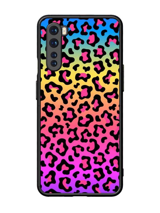 Neon Rainbow Colored Glossy Metal Phone Cover for Oneplus Nord Zapvi