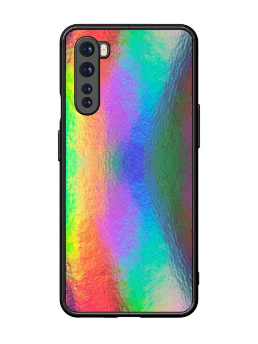 Colorful Holographic Background Glossy Metal TPU Phone Cover for Oneplus Nord