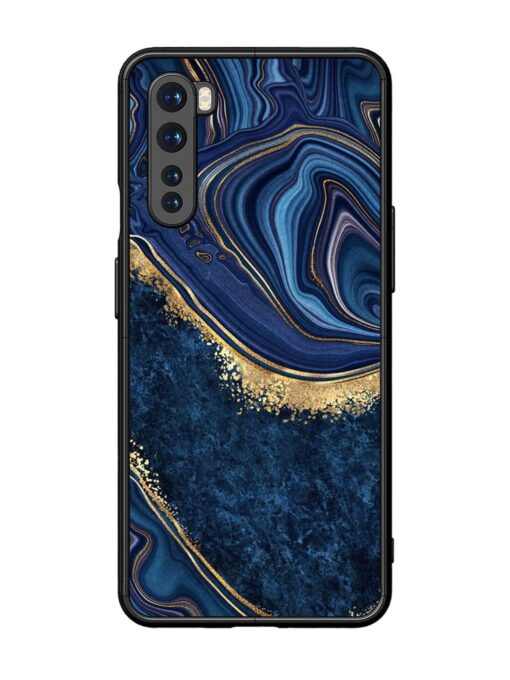 Abstract Background Blue Glossy Metal TPU Phone Cover for Oneplus Nord Zapvi