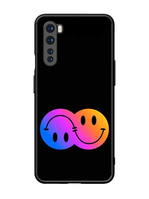 Gradient Smile Art Glossy Metal TPU Phone Cover for Oneplus Nord