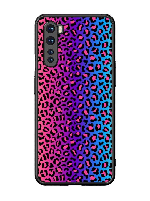 Colorful Leopard Seamless Glossy Metal Phone Cover for Oneplus Nord