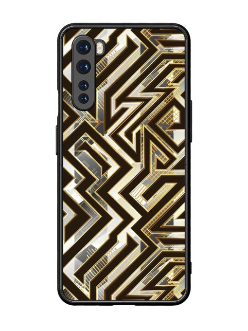 Technology Geometric Seamless Glossy Metal Phone Cover for Oneplus Nord Zapvi