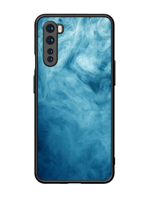 Blue Smoke Art Glossy Metal Phone Cover for Oneplus Nord