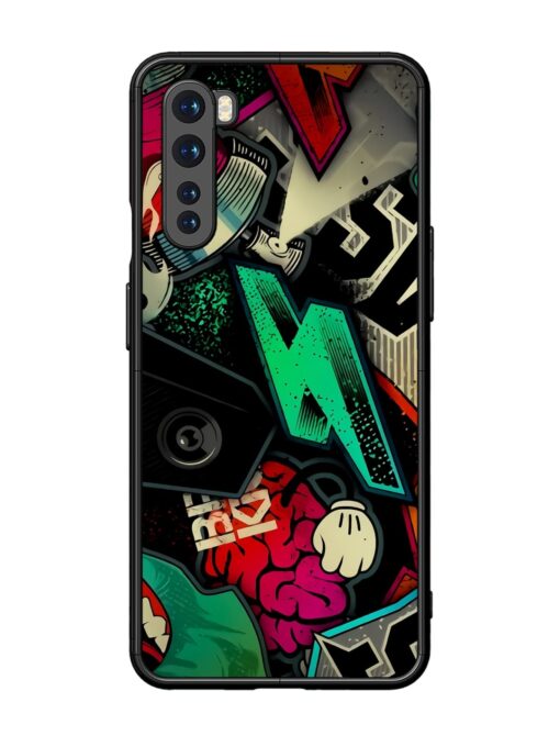 Graffiti Art Glossy Metal Phone Cover for Oneplus Nord Zapvi