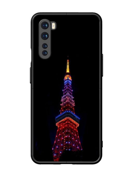 Eiffel Tower Night View Glossy Metal Phone Cover for Oneplus Nord Zapvi