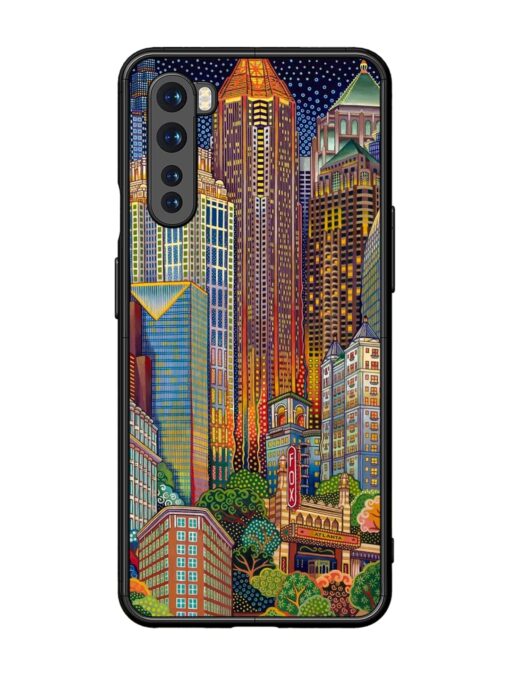 Cityscapes Art Glossy Metal Phone Cover for Oneplus Nord Zapvi