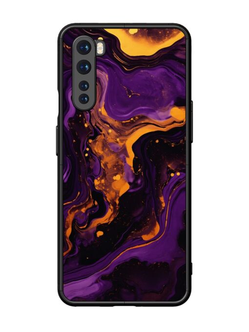 Painting Of A Purple Glossy Metal Phone Cover for Oneplus Nord