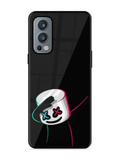 Black Marshmallow Glossy Metal Phone Cover for Oneplus Nord 2 (5G)