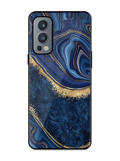 Abstract Background Blue Glossy Metal TPU Phone Cover for Oneplus Nord 2 (5G) Zapvi