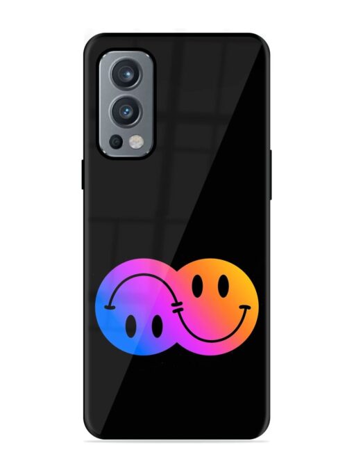 Gradient Smile Art Glossy Metal TPU Phone Cover for Oneplus Nord 2 (5G)