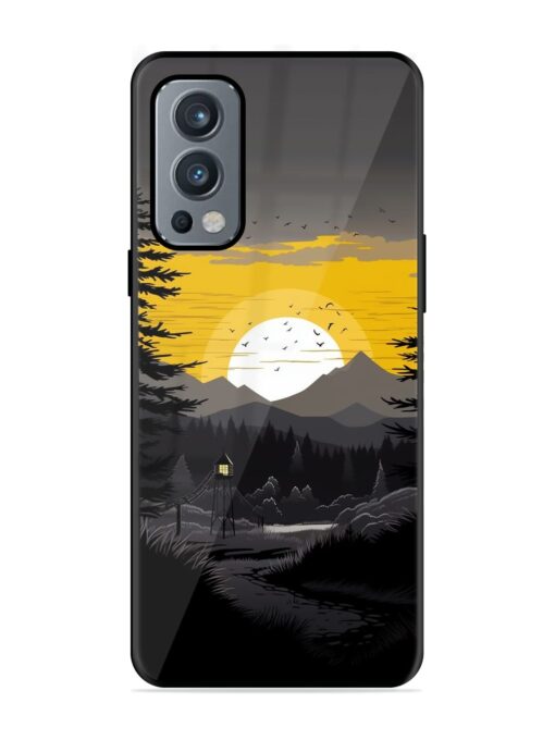 Sunset Vector Glossy Metal Phone Cover for Oneplus Nord 2 (5G) Zapvi