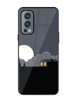 Full Moon Vector Art Glossy Metal Phone Cover for Oneplus Nord 2 (5G)