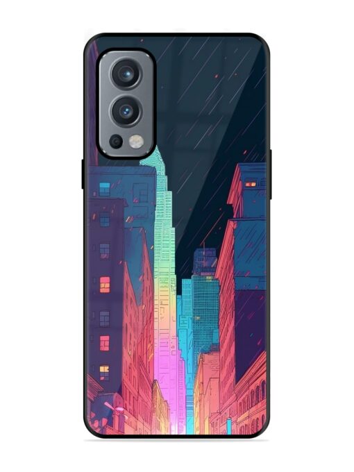 Minimal City Art Glossy Metal Phone Cover for Oneplus Nord 2 (5G) Zapvi