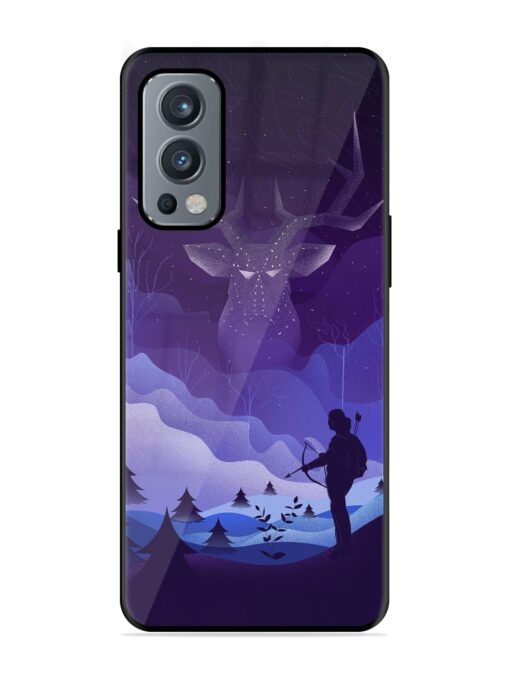 Deer Forest River Glossy Metal Phone Cover for Oneplus Nord 2 (5G) Zapvi