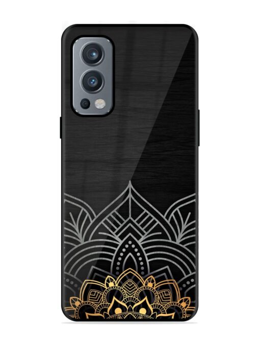 Decorative Golden Pattern Glossy Metal Phone Cover for Oneplus Nord 2 (5G) Zapvi