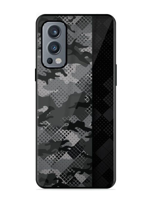 Dark Camouflage Glossy Metal Phone Cover for Oneplus Nord 2 (5G) Zapvi