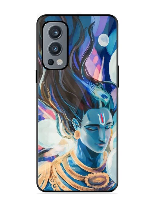 Bhagwan Sri Krishna Glossy Metal Phone Cover for Oneplus Nord 2 (5G) Zapvi