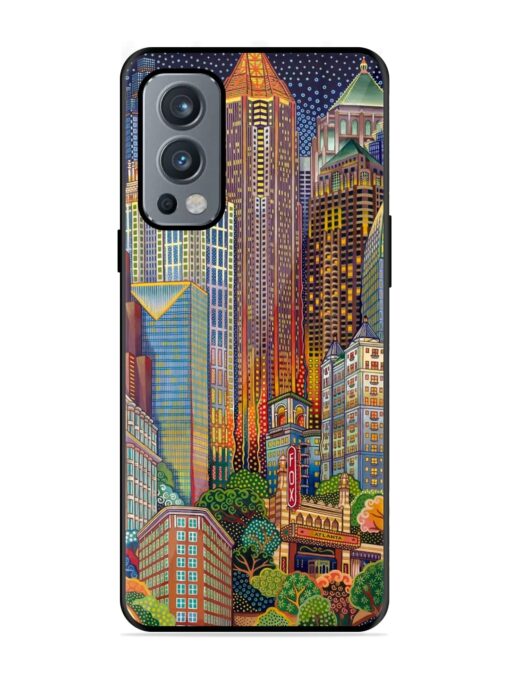 Cityscapes Art Glossy Metal Phone Cover for Oneplus Nord 2 (5G) Zapvi