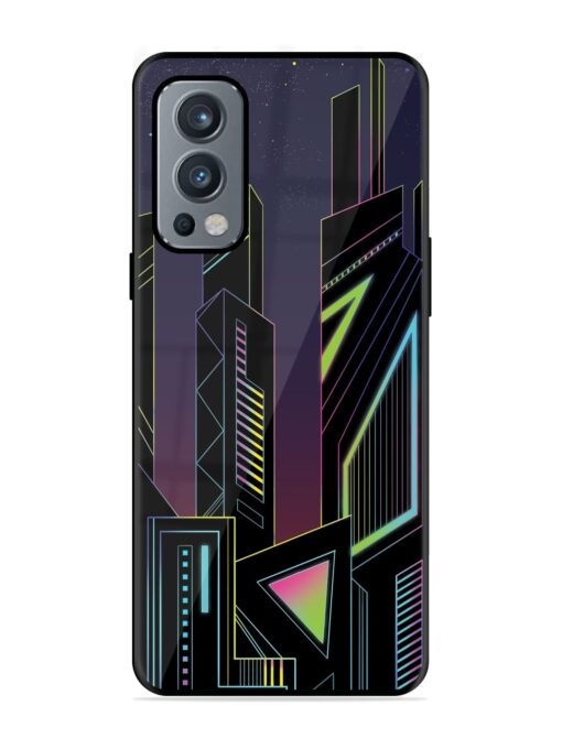 Neon Dreamscape Glossy Metal Phone Cover for Oneplus Nord 2 (5G) Zapvi