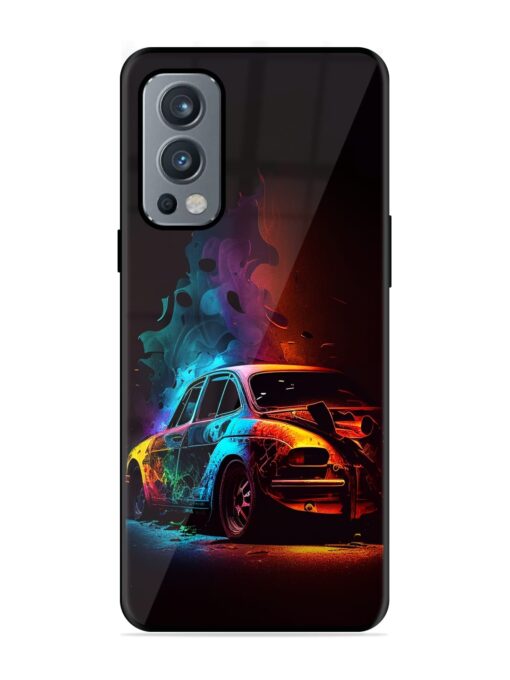 High Classic Car Art Glossy Metal Phone Cover for Oneplus Nord 2 (5G)