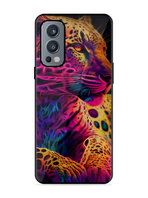 Leopard Art Glossy Metal Phone Cover for Oneplus Nord 2 (5G) Zapvi