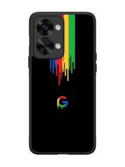 Google Logo Glossy Metal Phone Cover for Oneplus Nord 2T (5G)