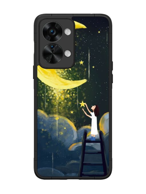 Moonlight Healing Night Illustration Glossy Metal TPU Phone Cover for Oneplus Nord 2T (5G) Zapvi