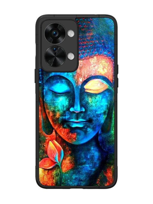 Buddha Painting Glossy Metal Phone Cover for Oneplus Nord 2T (5G) Zapvi