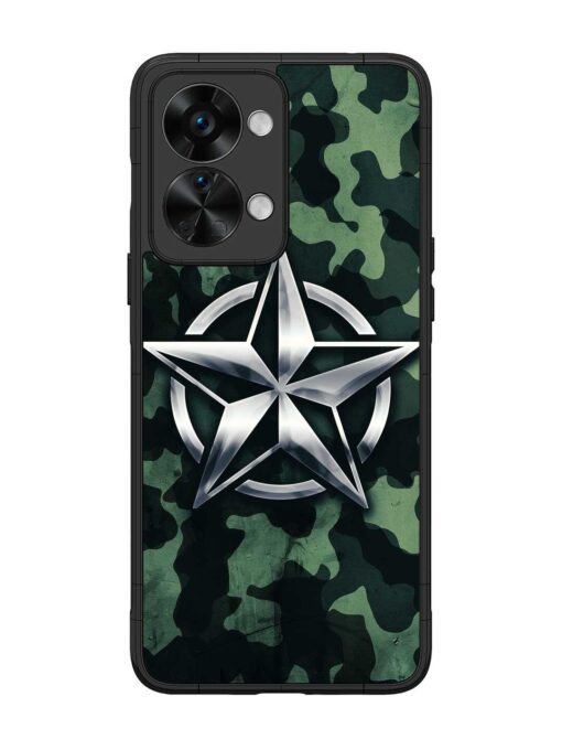 Indian Army Star Design Glossy Metal Phone Cover for Oneplus Nord 2T (5G) Zapvi