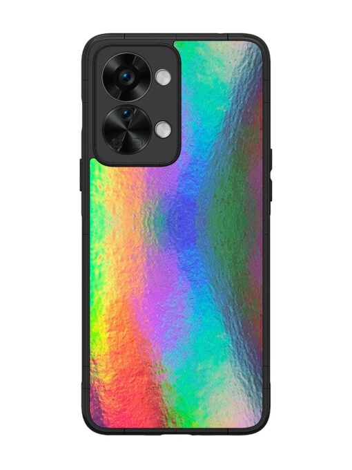 Colorful Holographic Background Glossy Metal TPU Phone Cover for Oneplus Nord 2T (5G) Zapvi