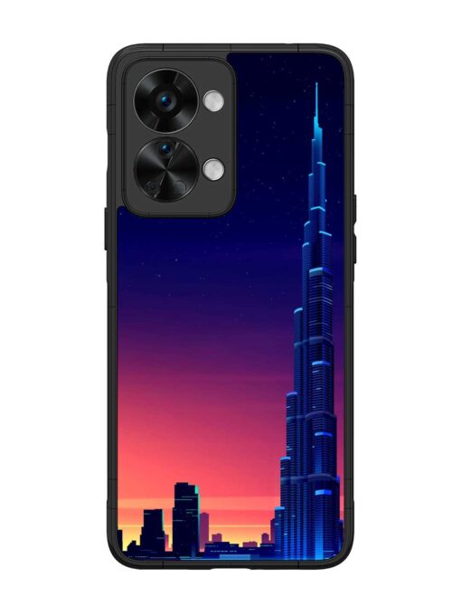 Burj Khalifa Abstract Glossy Metal Phone Cover for Oneplus Nord 2T (5G) Zapvi