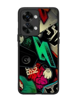 Graffiti Art Glossy Metal Phone Cover for Oneplus Nord 2T (5G)