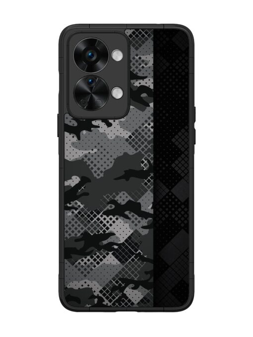 Dark Camouflage Glossy Metal Phone Cover for Oneplus Nord 2T (5G) Zapvi