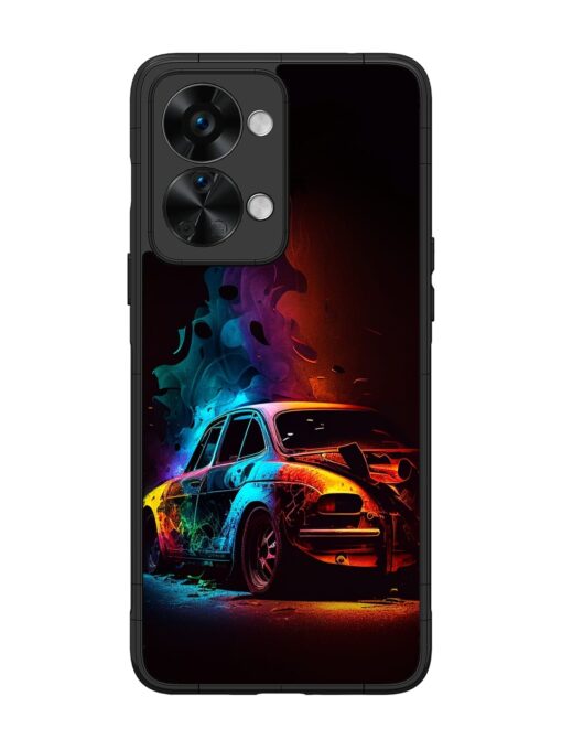 High Classic Car Art Glossy Metal Phone Cover for Oneplus Nord 2T (5G) Zapvi