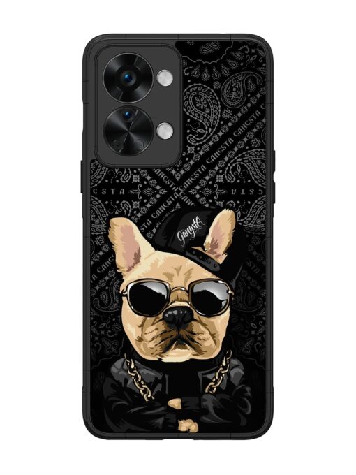 Gangsta Cool Sunmetales Dog Glossy Metal Phone Cover for Oneplus Nord 2T (5G) Zapvi