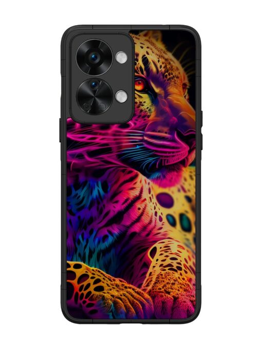 Leopard Art Glossy Metal Phone Cover for Oneplus Nord 2T (5G) Zapvi