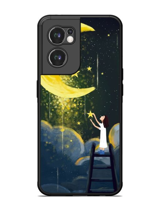 Moonlight Healing Night Illustration Glossy Metal TPU Phone Cover for Oneplus Nord Ce 2 (5G) Zapvi