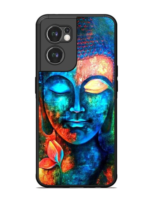 Buddha Painting Glossy Metal Phone Cover for Oneplus Nord Ce 2 (5G) Zapvi