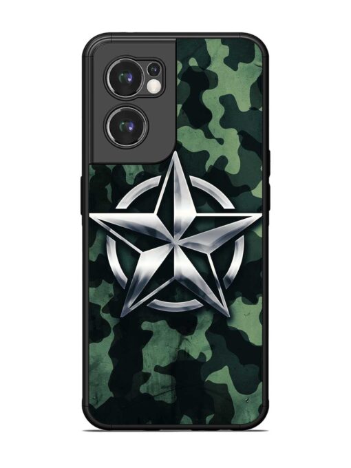 Indian Army Star Design Glossy Metal Phone Cover for Oneplus Nord Ce 2 (5G) Zapvi