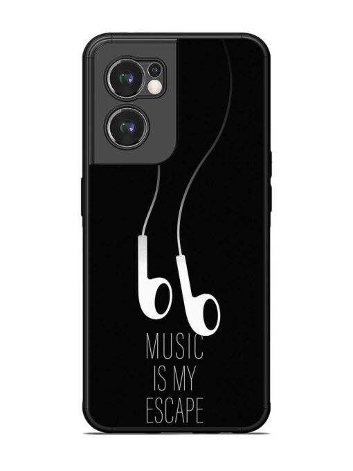 Music Is My Escape Glossy Metal Phone Cover for Oneplus Nord Ce 2 (5G)