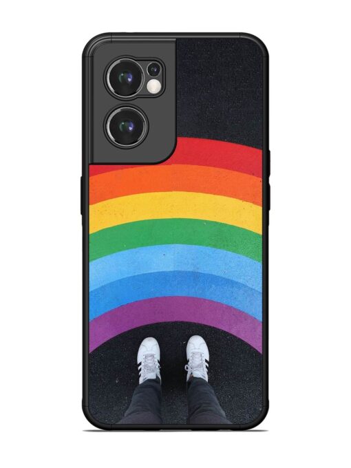 Legs Rainbow Glossy Metal TPU Phone Cover for Oneplus Nord Ce 2 (5G)