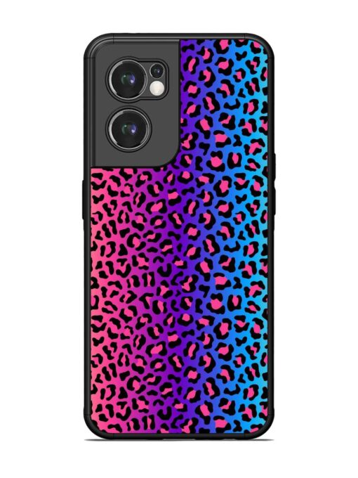 Colorful Leopard Seamless Glossy Metal Phone Cover for Oneplus Nord Ce 2 (5G) Zapvi