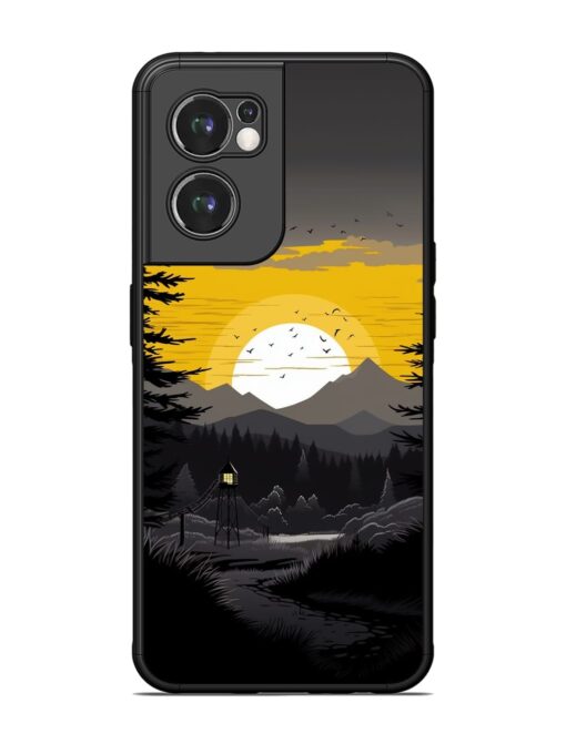 Sunset Vector Glossy Metal Phone Cover for Oneplus Nord Ce 2 (5G) Zapvi