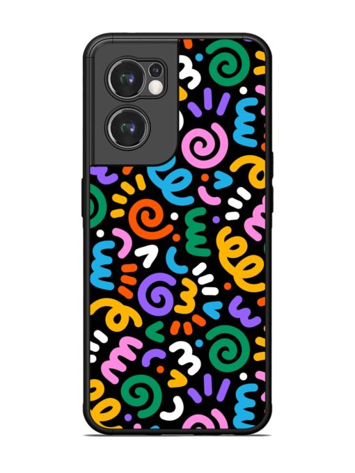 Colorful Seamless Vector Glossy Metal Phone Cover for Oneplus Nord Ce 2 (5G) Zapvi