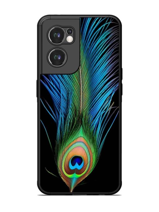 Peacock Feather Glossy Metal TPU Phone Cover for Oneplus Nord Ce 2 (5G) Zapvi