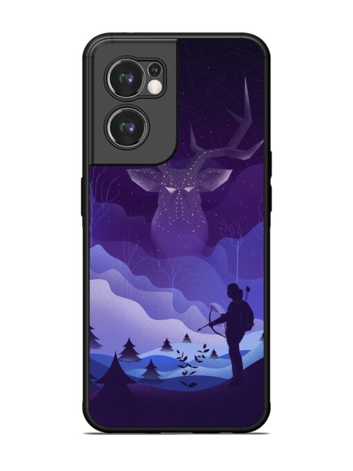 Deer Forest River Glossy Metal Phone Cover for Oneplus Nord Ce 2 (5G) Zapvi