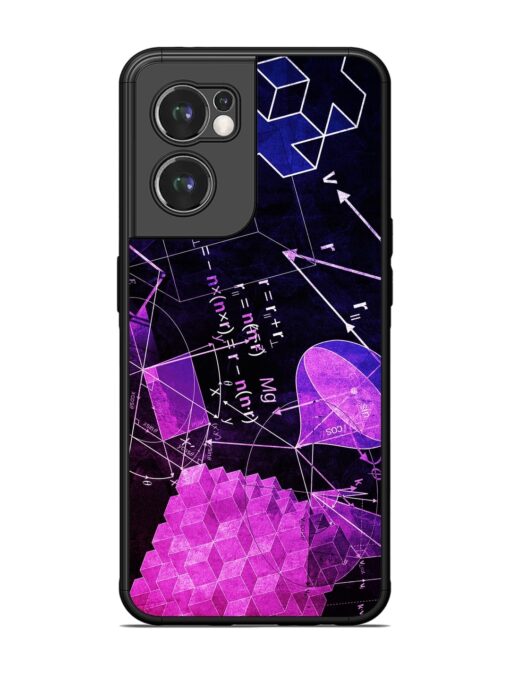 Math Physics Formula Art Glossy Metal Phone Cover for Oneplus Nord Ce 2 (5G)