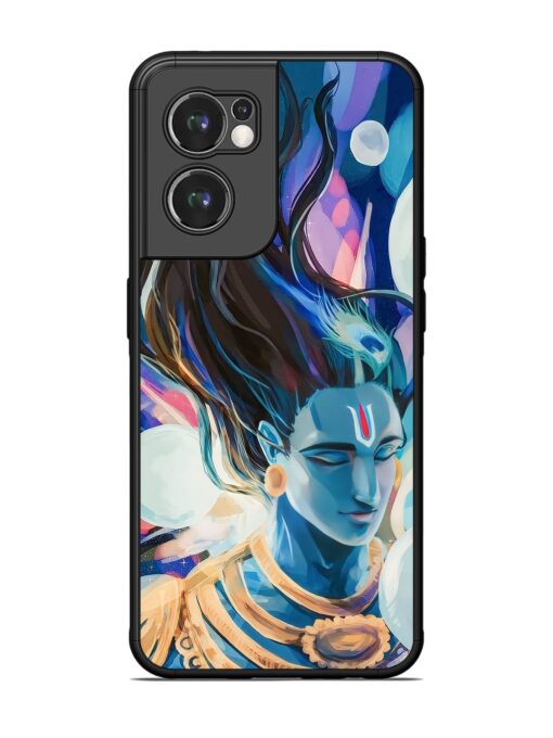 Bhagwan Sri Krishna Glossy Metal Phone Cover for Oneplus Nord Ce 2 (5G) Zapvi