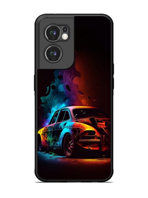 High Classic Car Art Glossy Metal Phone Cover for Oneplus Nord Ce 2 (5G)